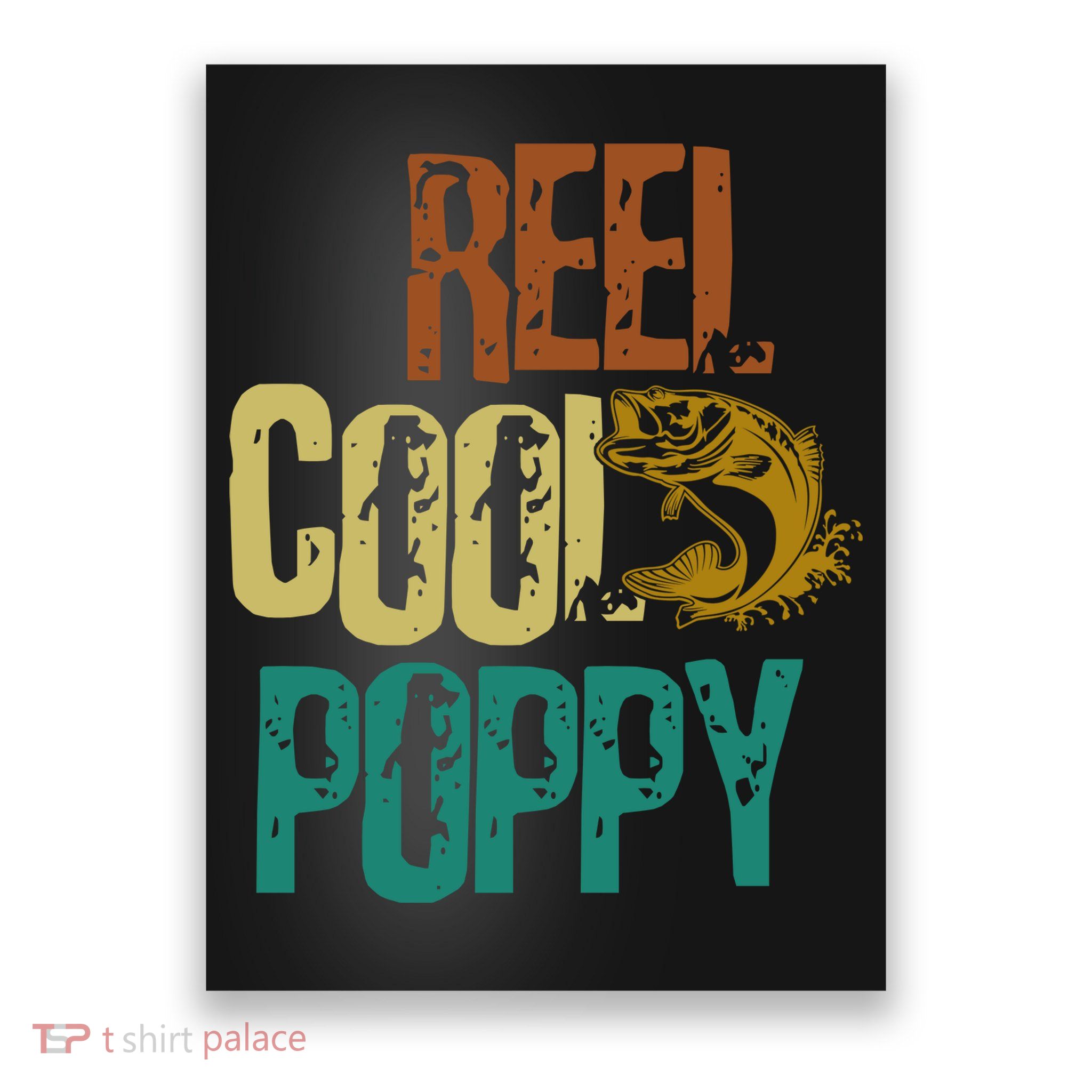 Reel Cool Poppy Vintage Fishing Poster