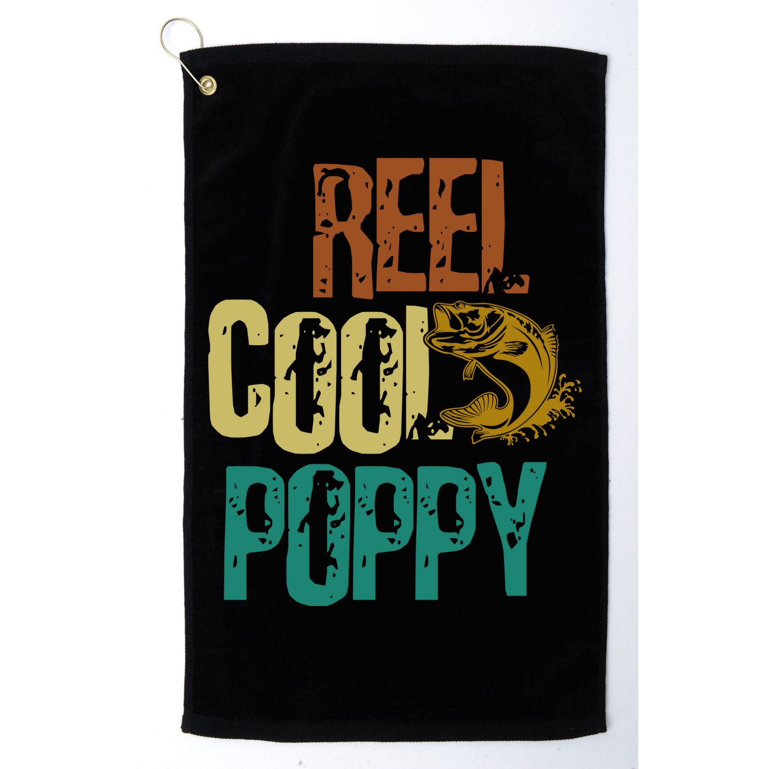 Reel Cool Poppy Vintage Fishing Golf Towel