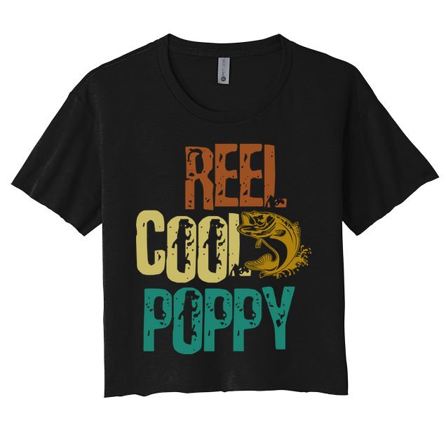 Reel Cool Poppy Vintage Fishing Crop Top