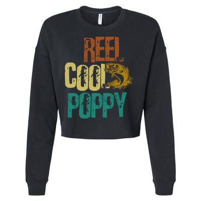 Reel Cool Poppy Vintage Fishing Cropped Pullover Crew
