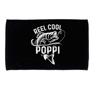 Reel Cool Poppi Fisherman Father's Day Funny Fishing Microfiber Hand Towel