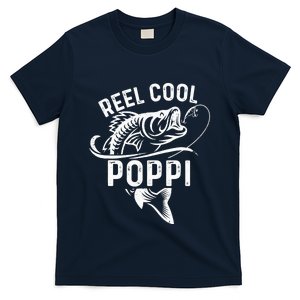 Reel Cool Poppi Fisherman Father's Day Funny Fishing T-Shirt