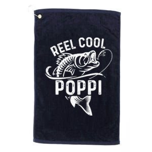 Reel Cool Poppi Fisherman Father's Day Funny Fishing Platinum Collection Golf Towel