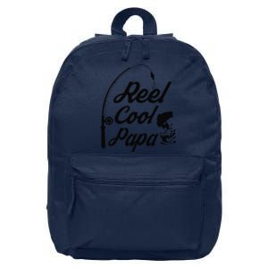 Reel Cool Papa Fishing Fathers Day Dad Birthday Gift 16 in Basic Backpack