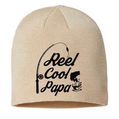 Reel Cool Papa Fishing Fathers Day Dad Birthday Gift Sustainable Beanie