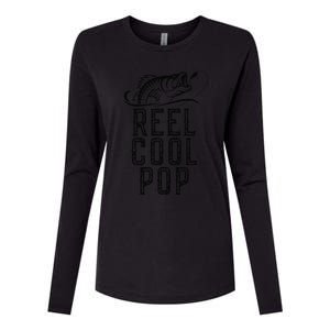 Reel Cool Pop Fishing Fisherman Funny Retro Womens Cotton Relaxed Long Sleeve T-Shirt