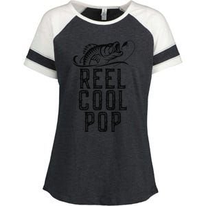 Reel Cool Pop Fishing Fisherman Funny Retro Enza Ladies Jersey Colorblock Tee