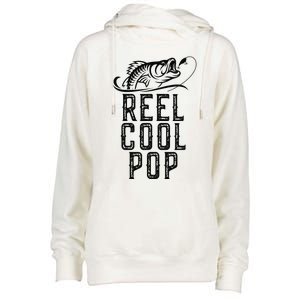 Reel Cool Pop Fishing Fisherman Funny Retro Womens Funnel Neck Pullover Hood