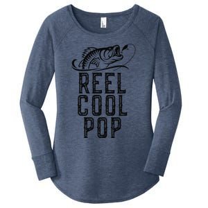 Reel Cool Pop Fishing Fisherman Funny Retro Women's Perfect Tri Tunic Long Sleeve Shirt