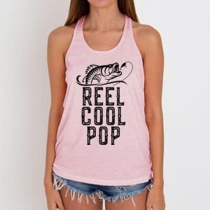 Reel Cool Pop Fishing Fisherman Funny Retro Women's Knotted Racerback Tank