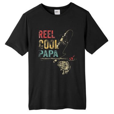 Reel Cool Papa Fish Fishing Father's Day Tall Fusion ChromaSoft Performance T-Shirt