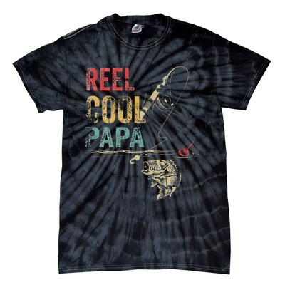 Reel Cool Papa Fish Fishing Father's Day Tie-Dye T-Shirt