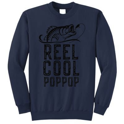 Reel Cool PopPop Fishing Fisherman Funny Retro PopPop Sweatshirt