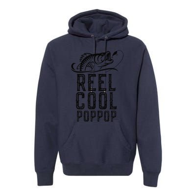 Reel Cool PopPop Fishing Fisherman Funny Retro PopPop Premium Hoodie