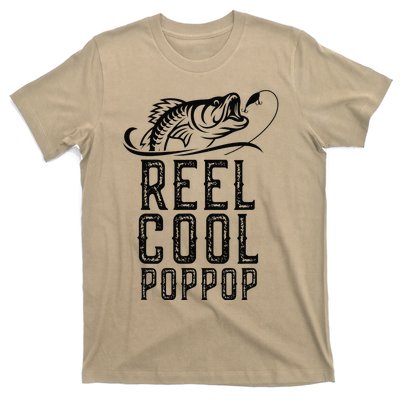 Reel Cool PopPop Fishing Fisherman Funny Retro PopPop T-Shirt