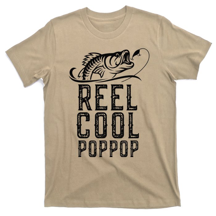 Reel Cool PopPop Fishing Fisherman Funny Retro PopPop T-Shirt