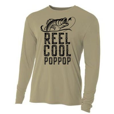 Reel Cool PopPop Fishing Fisherman Funny Retro PopPop Cooling Performance Long Sleeve Crew