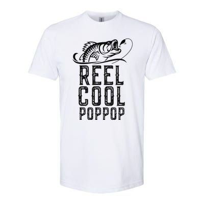 Reel Cool PopPop Fishing Fisherman Funny Retro PopPop Softstyle CVC T-Shirt