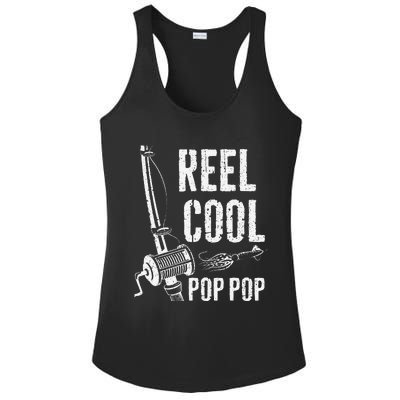 Reel Cool Pop Pop Fishing Father's Day Ladies PosiCharge Competitor Racerback Tank