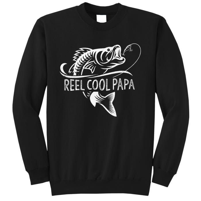 Reel Cool Papa Fishing Dad Gifts Fathers Day Fisherman Fish Sweatshirt