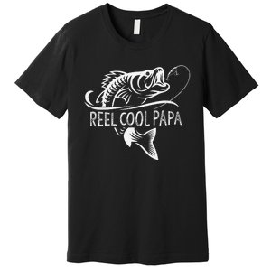 Reel Cool Papa Fishing Dad Gifts Fathers Day Fisherman Fish Premium T-Shirt