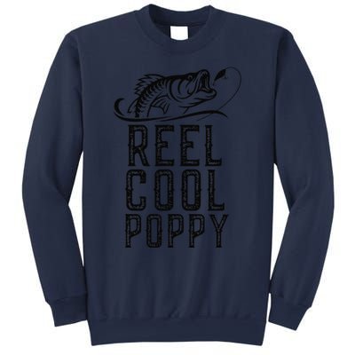 Reel Cool Poppy Fishing Fisherman Funny Retro Sweatshirt