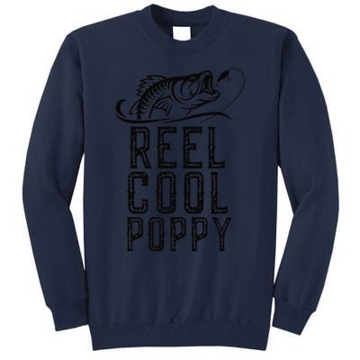 Reel Cool Poppy Fishing Fisherman Funny Retro Tall Sweatshirt