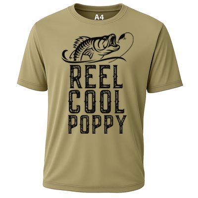 Reel Cool Poppy Fishing Fisherman Funny Retro Cooling Performance Crew T-Shirt