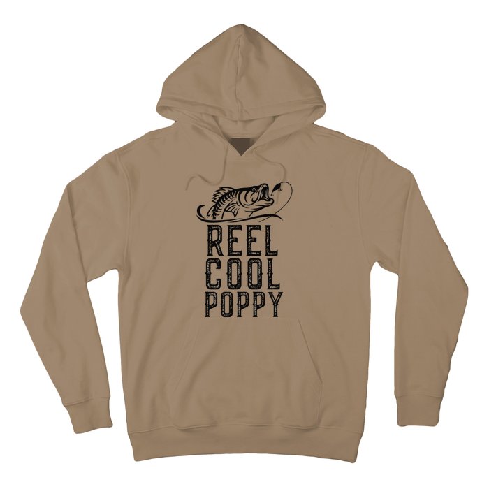 Reel Cool Poppy Fishing Fisherman Funny Retro Hoodie