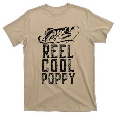 Reel Cool Poppy Fishing Fisherman Funny Retro T-Shirt