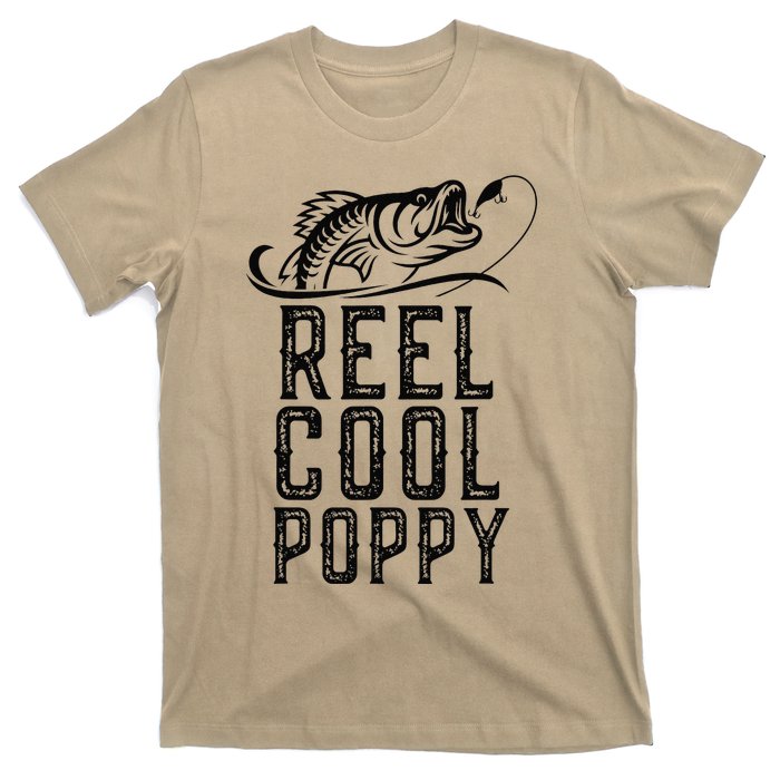 Reel Cool Poppy Fishing Fisherman Funny Retro T-Shirt