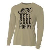 Reel Cool Poppy Fishing Fisherman Funny Retro Cooling Performance Long Sleeve Crew