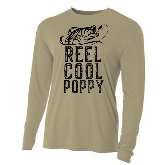 Reel Cool Poppy Fishing Fisherman Funny Retro Cooling Performance Long Sleeve Crew