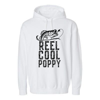 Reel Cool Poppy Fishing Fisherman Funny Retro Garment-Dyed Fleece Hoodie