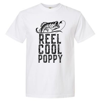 Reel Cool Poppy Fishing Fisherman Funny Retro Garment-Dyed Heavyweight T-Shirt