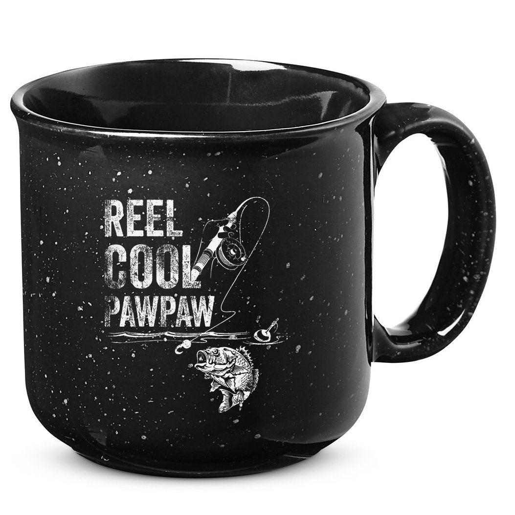 Reel Cool Pawpaw Fish Fishing Fathers Day Gift 15oz Campfire Ceramic Mug