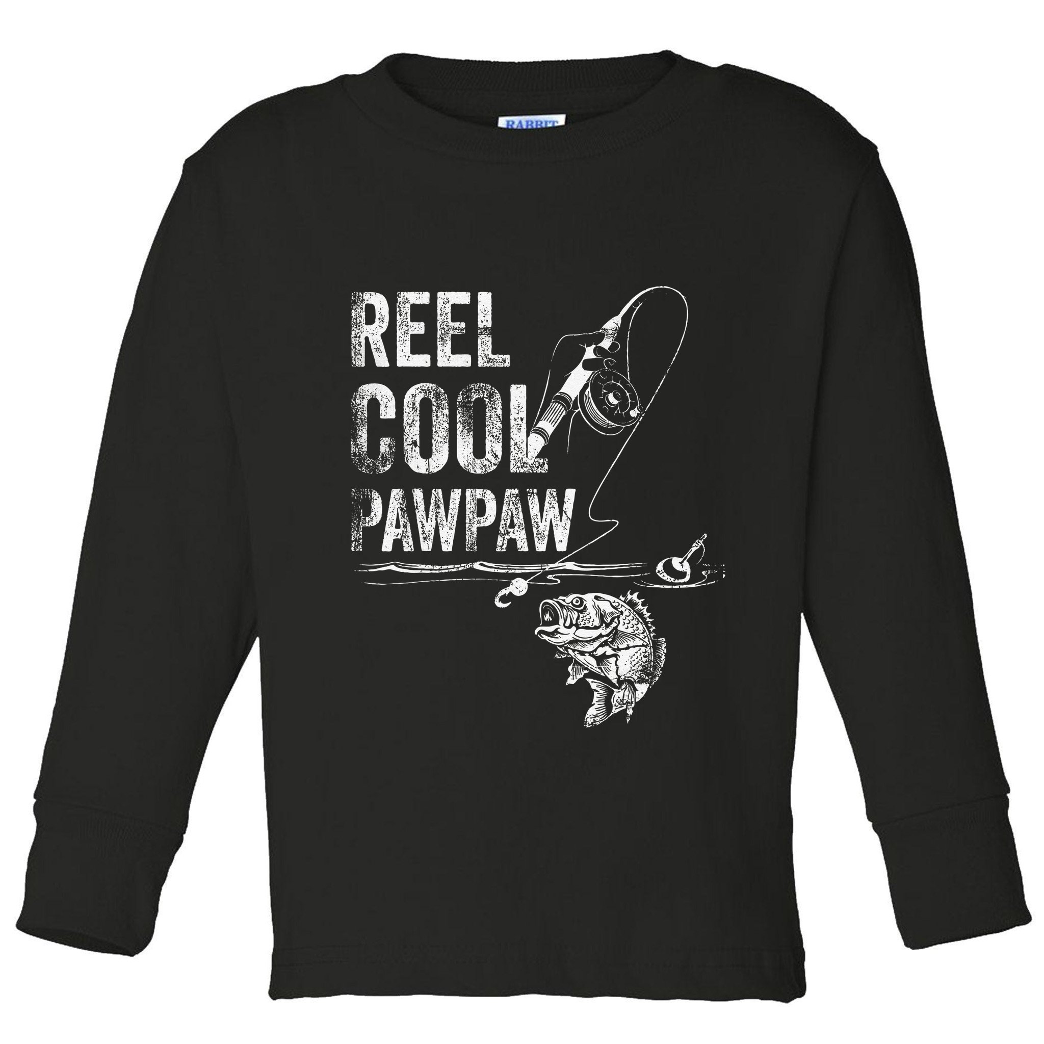 Reel Cool Pawpaw Fish Fishing Fathers Day Gift Toddler Long Sleeve Shirt