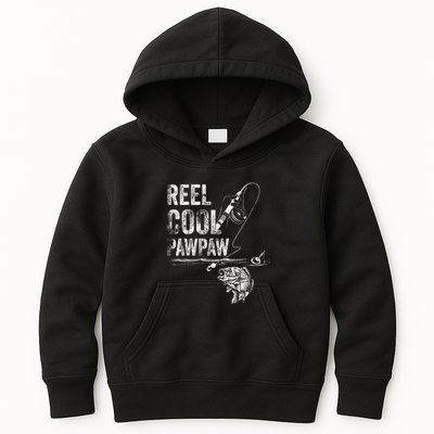 Reel Cool Pawpaw Fish Fishing Fathers Day Gift Kids Hoodie