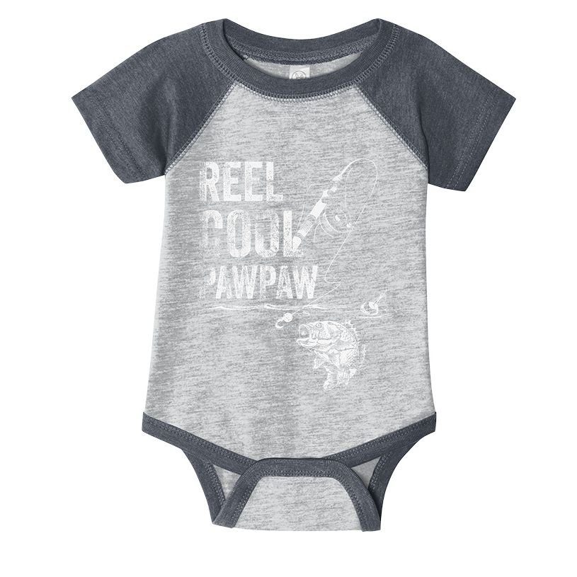 Reel Cool Pawpaw Fish Fishing Fathers Day Gift Infant Baby Jersey Bodysuit
