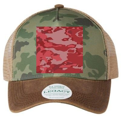 Red Camouflage Pattern Legacy Tie Dye Trucker Hat