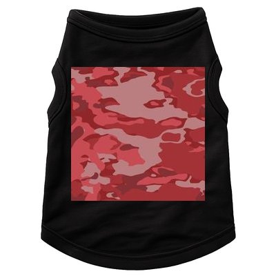 Red Camouflage Pattern Doggie Tank