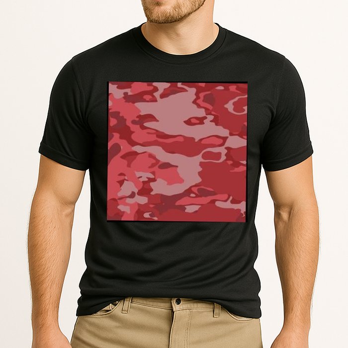 Red Camouflage Pattern Performance Shirt