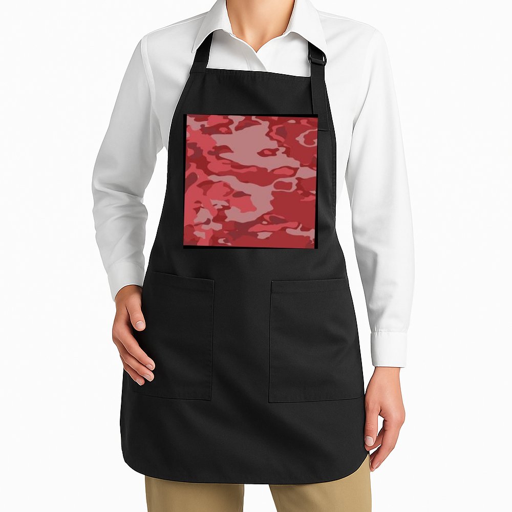 Red Camouflage Pattern Apron