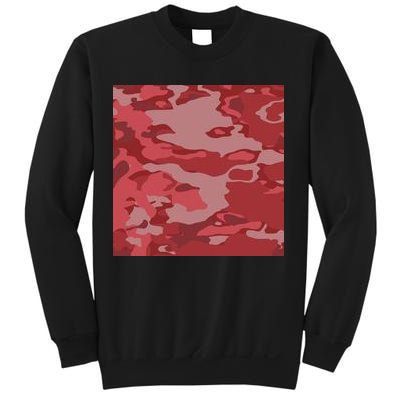 Red Camouflage Pattern Sweatshirt