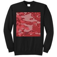 Red Camouflage Pattern Sweatshirt