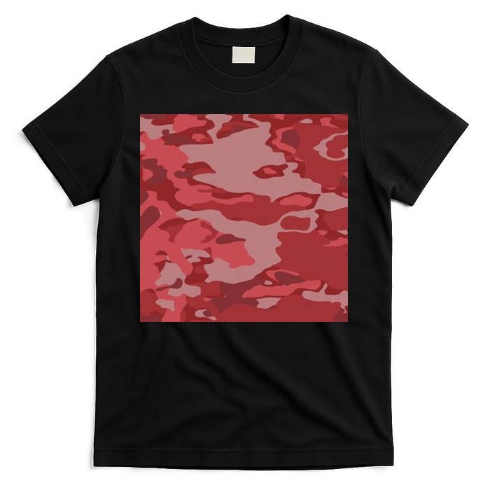 Red Camouflage Pattern T-Shirt