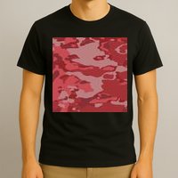 Red Camouflage Pattern T-Shirt