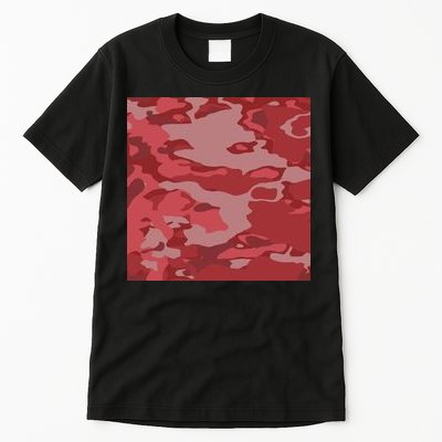 Red Camouflage Pattern Tall T-Shirt