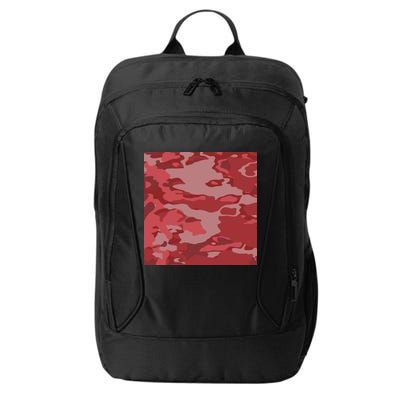 Red Camouflage Pattern City Backpack