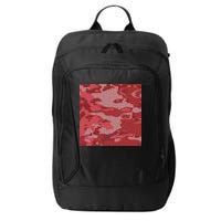 Red Camouflage Pattern City Backpack